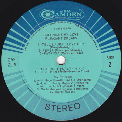 Ray Peterson - Goodnight My Love, Pleasant Dreams