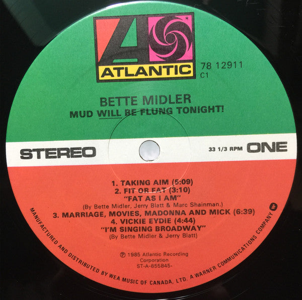 Bette Midler - Mud Will Be Flung Tonight!
