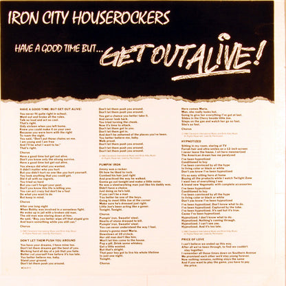 Have A Good Time (But Get Out Alive) - secondary