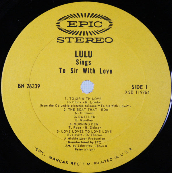 Lulu Sings To Sir With Love - secondary