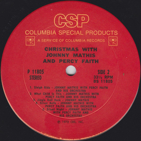 Johnny Mathis, Percy Faith - Christmas With Johnny Mathis And Percy Faith