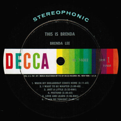 Brenda Lee - This Is Brenda