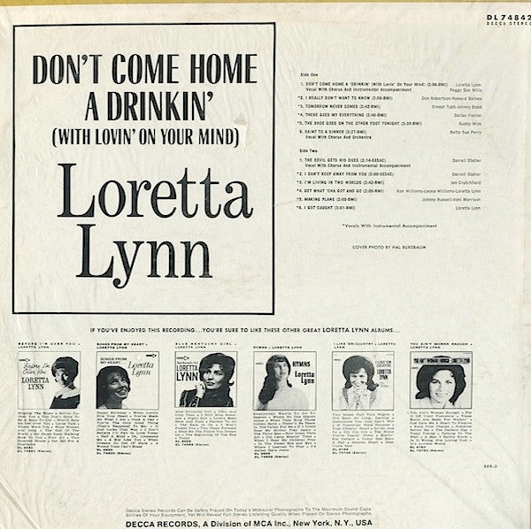 Don't Come Home A Drinkin' (With Lovin' On Your Mind) - secondary