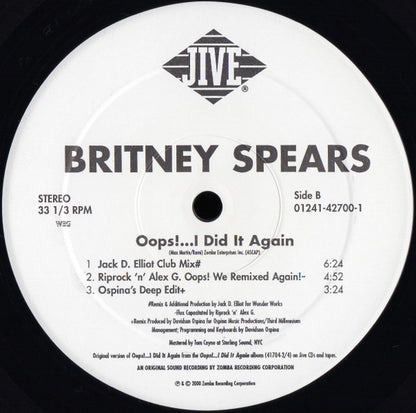 12" Single: Britney Spears - Oops!...I Did It Again