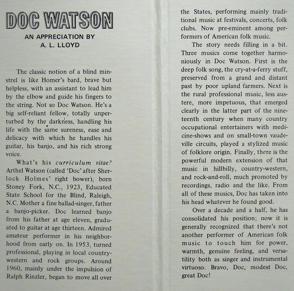 Doc Watson On Stage - secondary