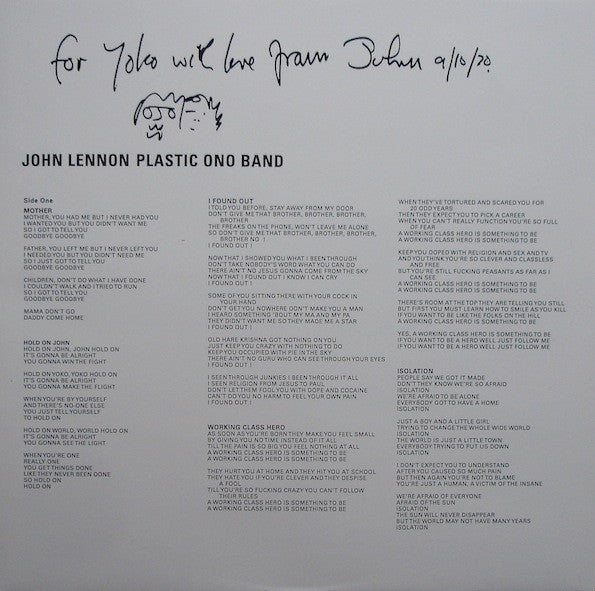 John Lennon / Plastic Ono Band - secondary