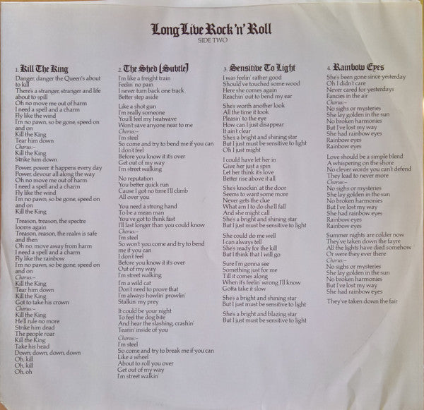 Long Live Rock 'N' Roll - secondary
