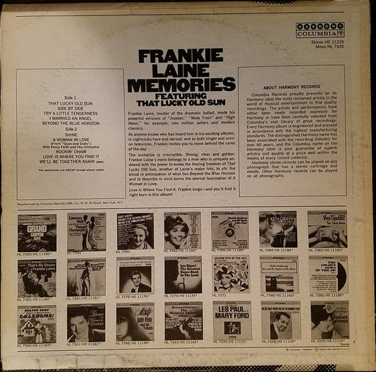 Frankie Laine - Memories