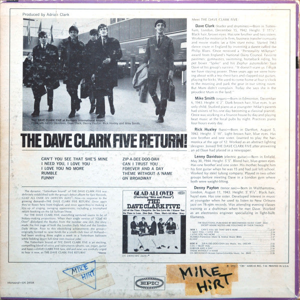 The Dave Clark Five Return! - secondary