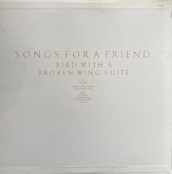 Songs For A Friend - secondary