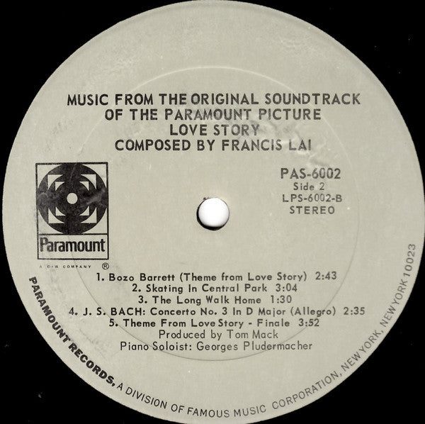 Love Story - Music From The Original Soundtrack - secondary