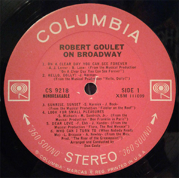 Robert Goulet - On Broadway