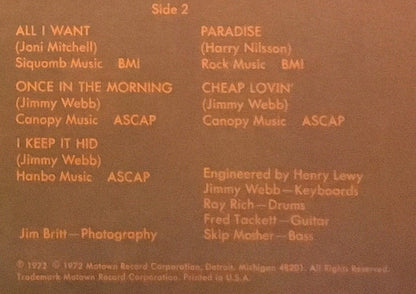 The Supremes - The Supremes Produced And Arranged By Jimmy Webb