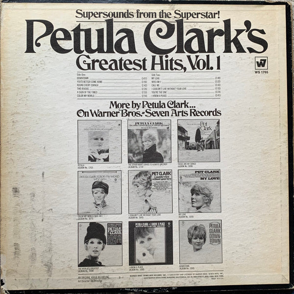Petula Clark's Greatest Hits, Vol. 1 - secondary