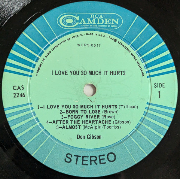 Don Gibson - I Love You So Much It Hurts