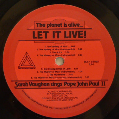 Sarah Vaughan - The Planet Is Alive... Let It Live!