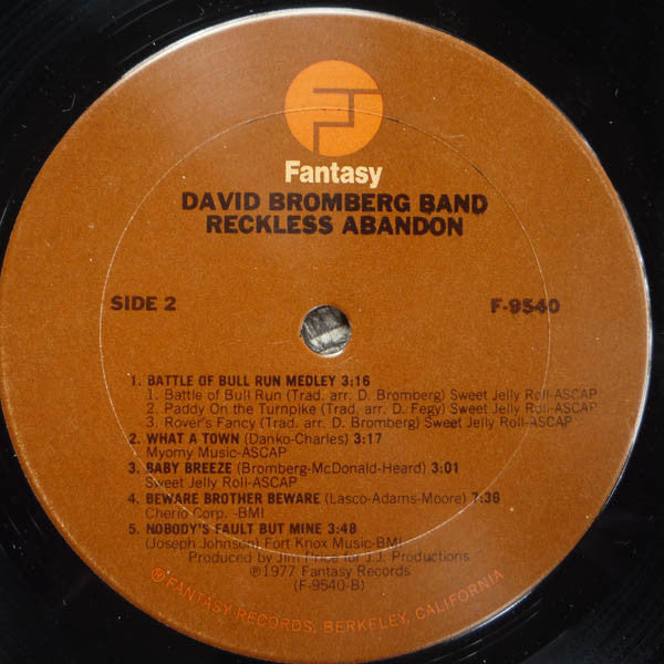 David Bromberg Band - Reckless Abandon