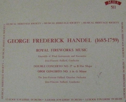Royal Fireworks Music / Double Concerto In B Flat Major / Oboe Concerto In G Minor - primary