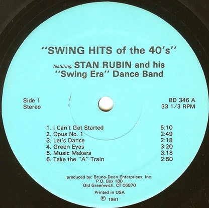 Stan Rubin And His Swing Era Dance Band - Swing Hits Of The 40s