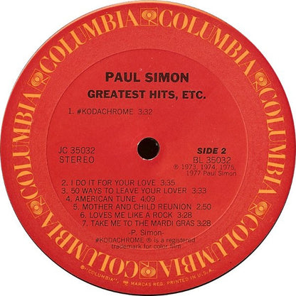 Greatest Hits, Etc. - secondary