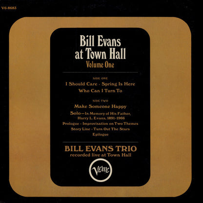 Bill Evans At Town Hall (Volume One) - secondary