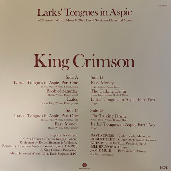 Larks' Tongues In Aspic 2023 Mixes - secondary