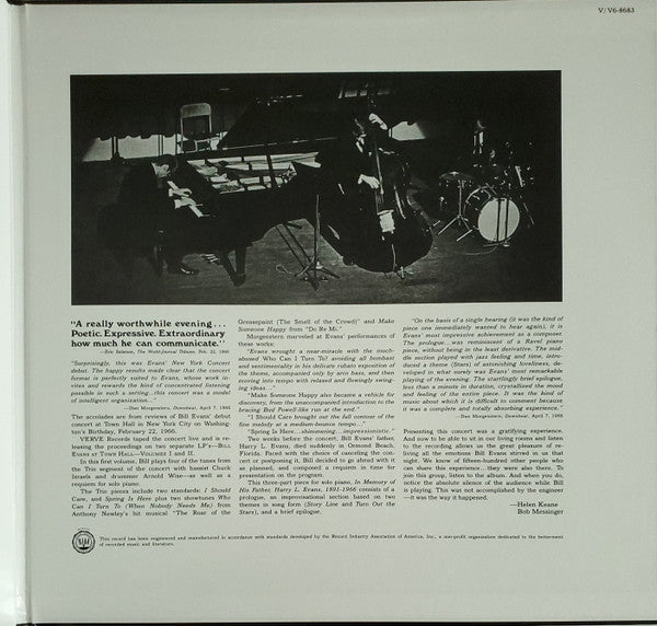 Bill Evans At Town Hall (Volume One) - secondary