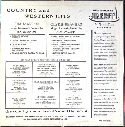 Jim Martin, Clyde Beavers - Jim Martin Sings Hit Songs Made Famous By Hank Snow Clyde Beavers Sings Hit Songs Made Famous By Roy Acuff