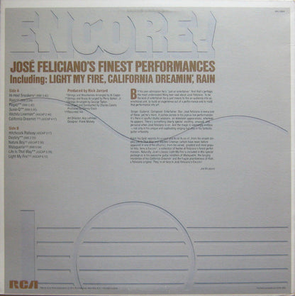Encore! José Feliciano's Finest Performances - secondary