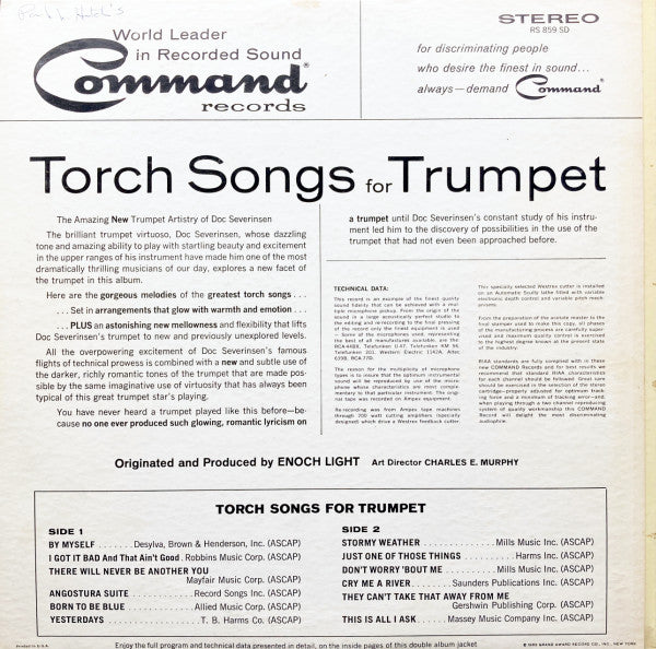 Doc Severinsen And His Orchestra - Torch Songs For Trumpet