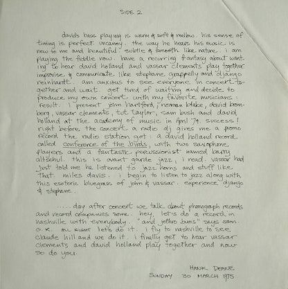 Norman Blake / Tut Taylor / Sam Bush / Butch Robins / Vassar Clements / David Holland / Jethro Burns - secondary