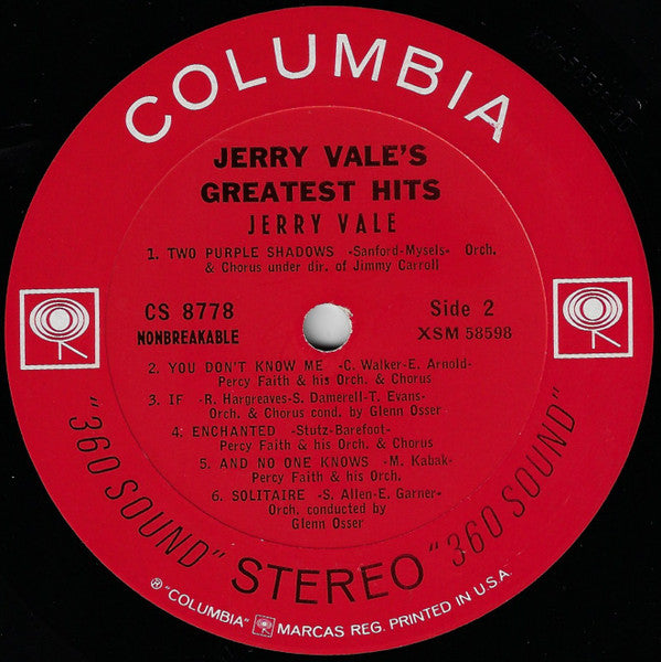 Jerry Vale - Jerry Vale's Greatest Hits