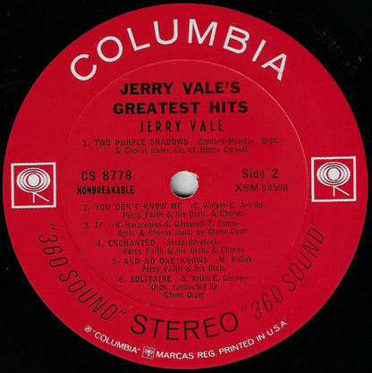 Jerry Vale - Jerry Vale's Greatest Hits