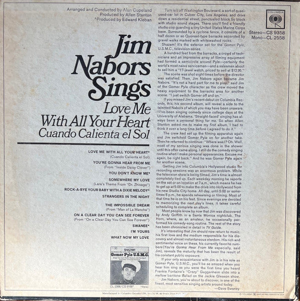 Jim Nabors - Jim Nabors Sings Love Me With All Your Heart