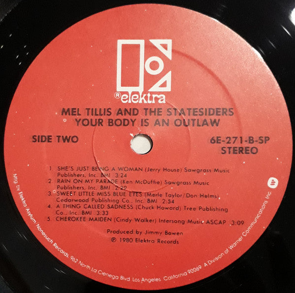 Mel Tillis, The Statesiders - Your Body Is An Outlaw