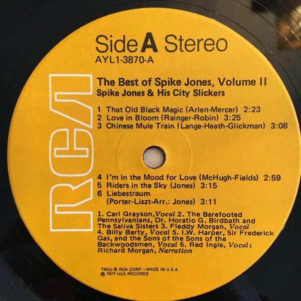 The Best Of Spike Jones Vol. 2 - secondary
