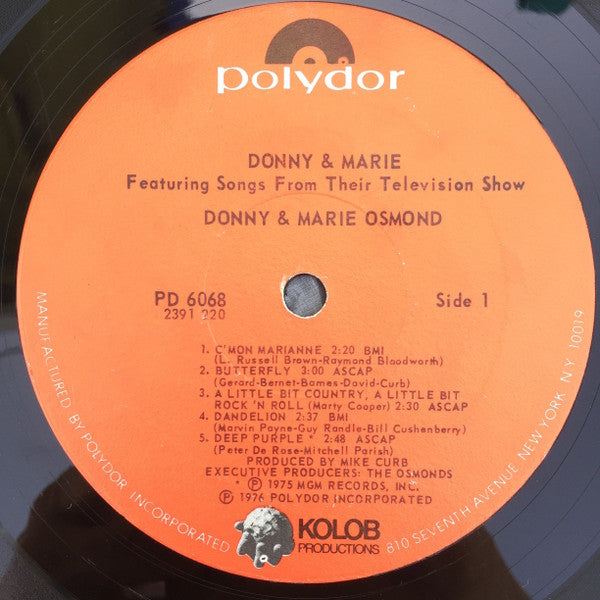 Donny & Marie Osmond - Donny & Marie Featuring Songs From Their Television Show