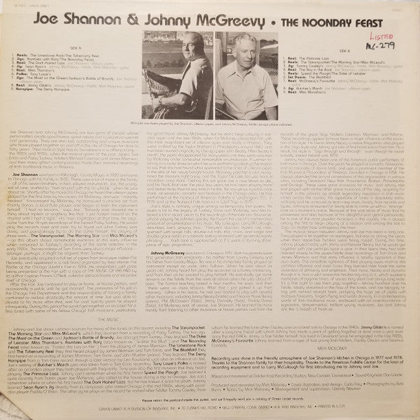 Joe Shannon, Johnny McGreevy - The Noonday Feast