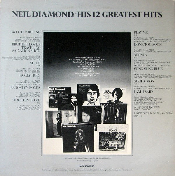 Neil Diamond - His 12 Greatest Hits