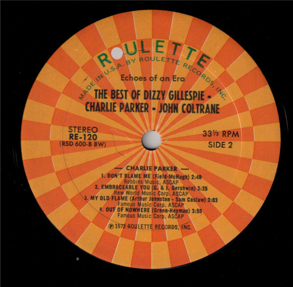 The Best Of Dizzy Gillespie - Charlie Parker - John Coltrane - secondary
