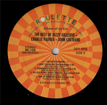 The Best Of Dizzy Gillespie - Charlie Parker - John Coltrane - secondary