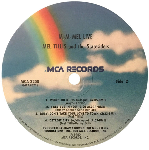 Mel Tillis, The Statesiders - M-M-Mel Live