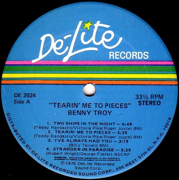 Benny Troy - Tearin' Me To Pieces