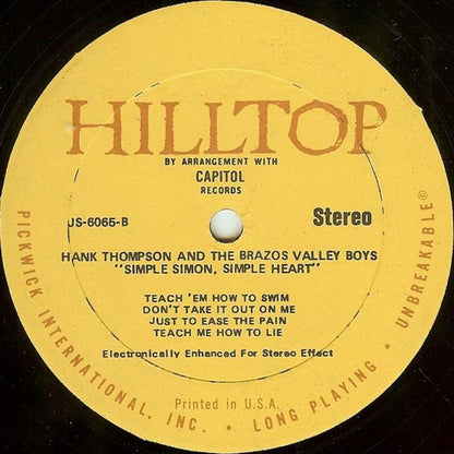 Hank Thompson And His Brazos Valley Boys - Simple Simon, Simple Heart