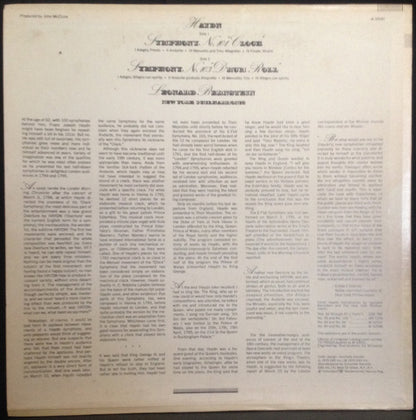 Joseph Haydn, Leonard Bernstein, New York Philharmonic - Symphony No. 101 "Clock" / Symphony No. 103 "Drum Roll"