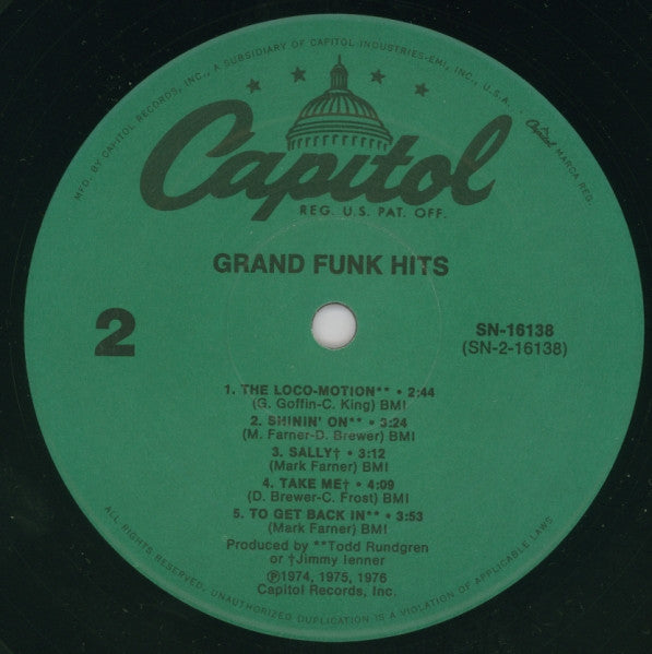 Grand Funk Hits - secondary