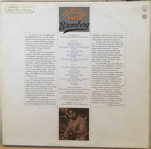 Out Of The Blues: The Best Of David Bromberg - secondary