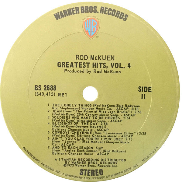 Greatest Hits, Vol. 4 - secondary