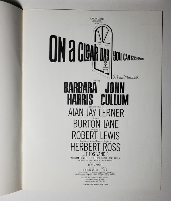 Barbara Harris (2), John Cullum - On A Clear Day You Can See Forever (Original Broadway Cast Recording)