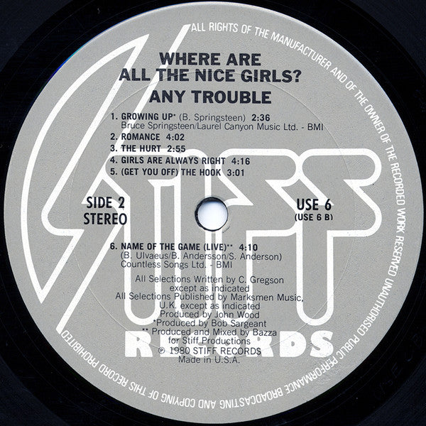 Where Are All The Nice Girls? - secondary